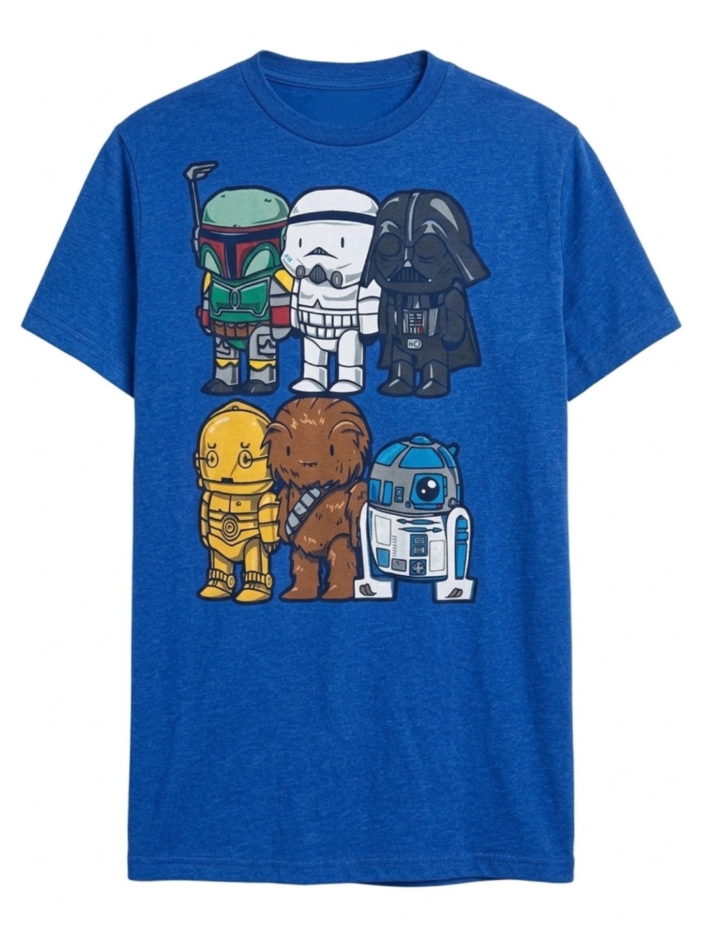 Star Wars Chibi Characters Graphic Tee Blue Size M